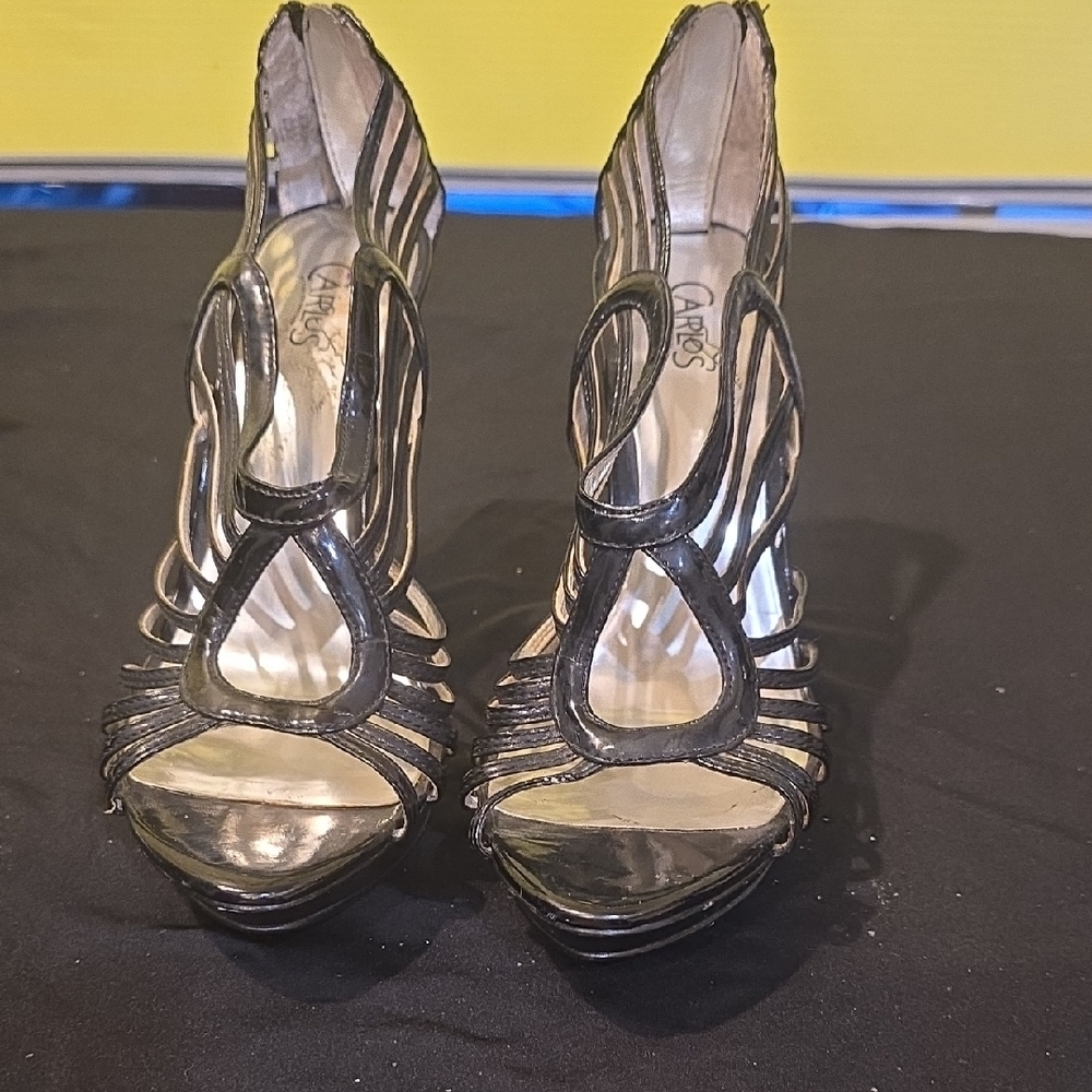 Women's Black Strappy Heels
